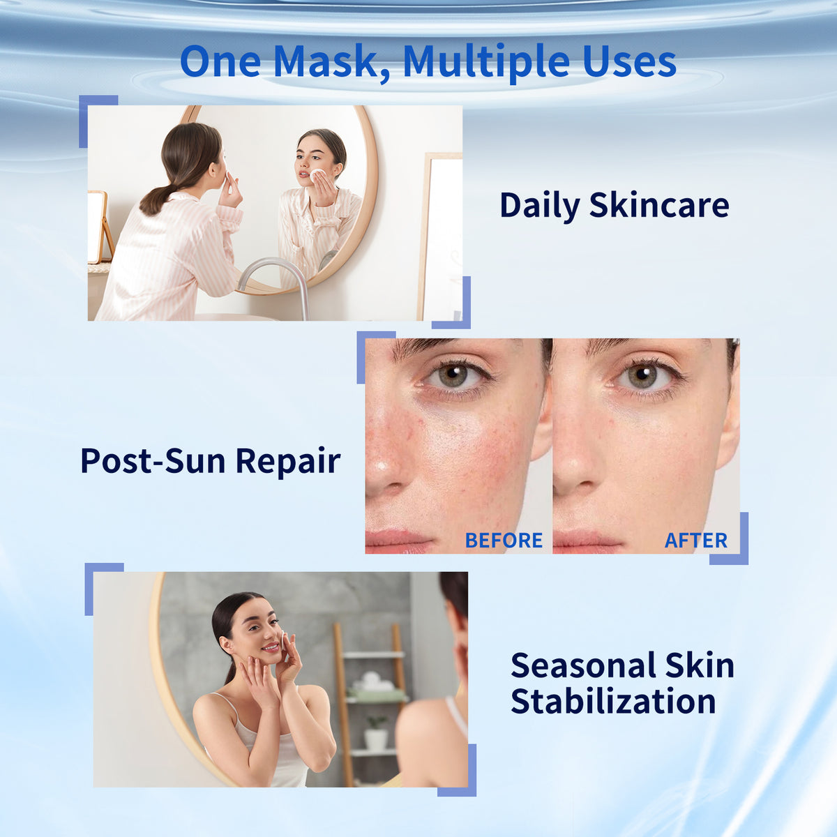 N57 Hydrating Moisturizing Mask, 72H Long-Lasting Hydration, Ectoin + Patented Ginseng, 3-in-1 Soothing Firming